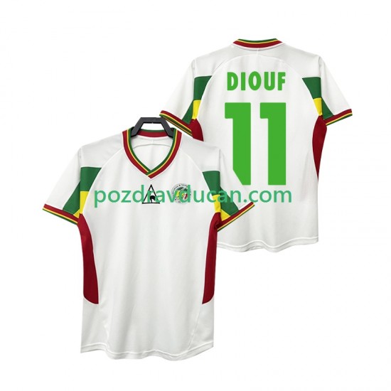 Nogometni Dresovi Senegal DIOUF 11 Retro Muški Domaći dres 2002 Kratkih Rukava