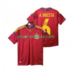 Nogometni Dresovi Španjolska Andres Iniesta 6 2012 Retro Muški Domaći dres Kratkih Rukava