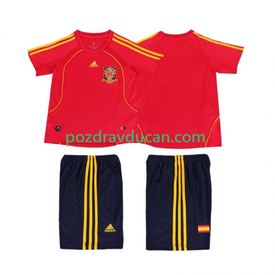 Nogometni Dresovi Španjolska Retro Dječji Domaći dres 2008 Kratkih Rukava