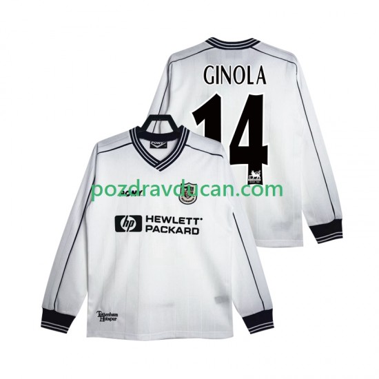 Nogometni Dresovi Tottenham Hotspur GINOLA 14 1997 Retro Muški Domaći dres 1999 Dugi Rukav