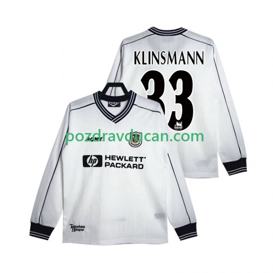 Nogometni Dresovi Tottenham Hotspur KLINSMANN 33 1997 Retro Muški Domaći dres 1999 Dugi Rukav