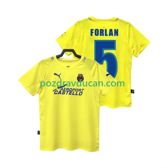 Nogometni Dresovi Villarreal CF FORLAN 5 2005 Retro Muški Domaći dres 2006 Kratkih Rukava