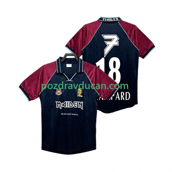 Nogometni Dresovi West Ham United LAMPARD 18 Iron Maiden Retro Muški Domaći dres 1999 Kratkih Rukava