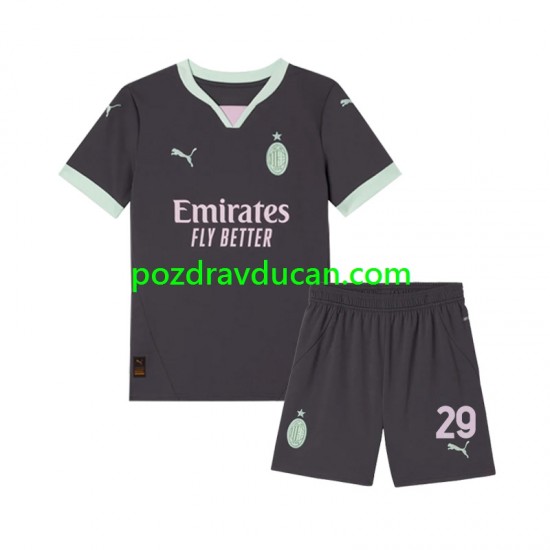 Nogometni Dresovi AC Milan Fofana 29 Dječji Treći dres 2024-2025 Kratkih Rukava
