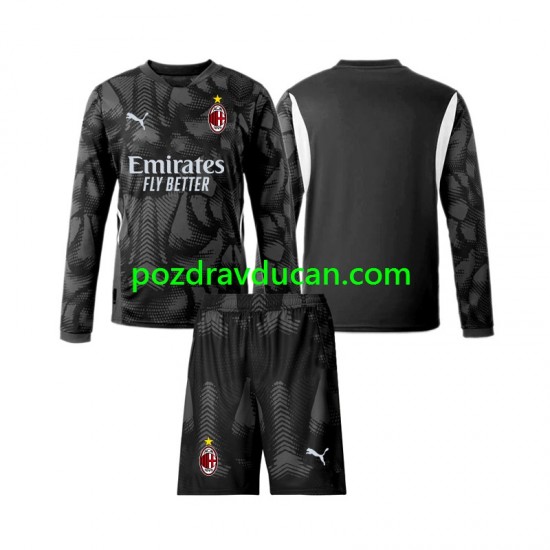 Nogometni Dresovi AC Milan Vratar Dječji Domaći dres 2024-2025 Dugi Rukav