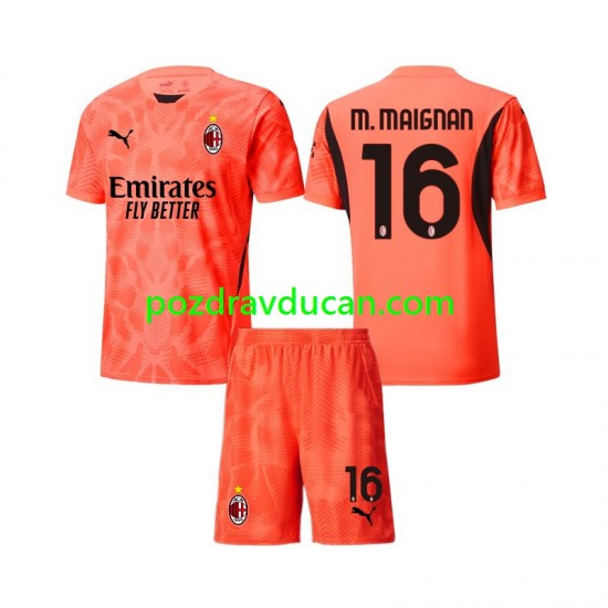 Nogometni Dresovi AC Milan Mike Maignan 16 Vratar Dječji Četvrti dres 2024-2025 Kratkih Rukava