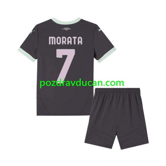 Nogometni Dresovi AC Milan Morata 7 Dječji Treći dres 2024-2025 Kratkih Rukava