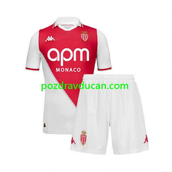 Nogometni Dresovi AS Monaco Dječji Domaći dres 2024-2025 Kratkih Rukava