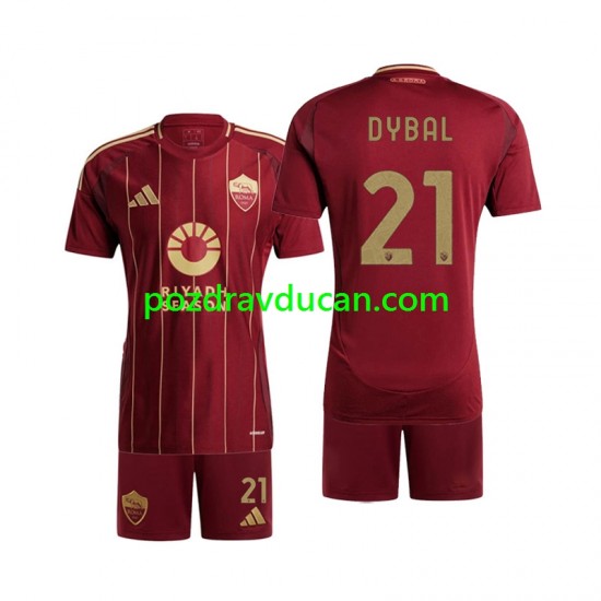 Nogometni Dresovi Roma Paulo Dybala 21 Dječji Domaći dres 2024-2025 Kratkih Rukava