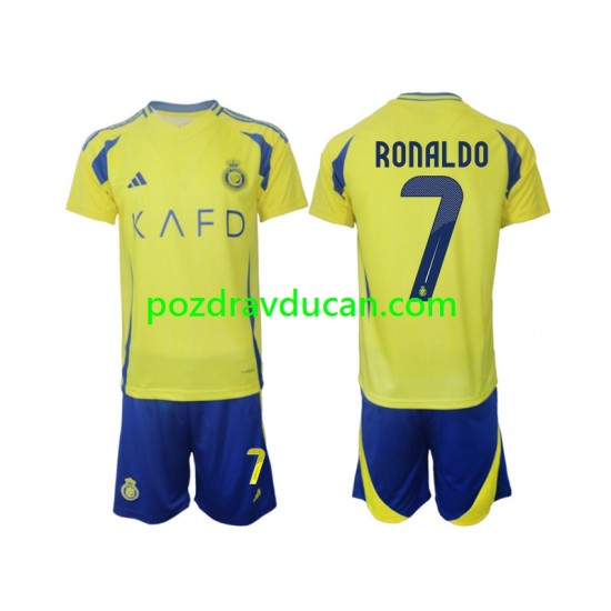 Nogometni Dresovi Al Nassr Cristiano Ronaldo 7 Dječji Domaći dres 2024-2025 Kratkih Rukava