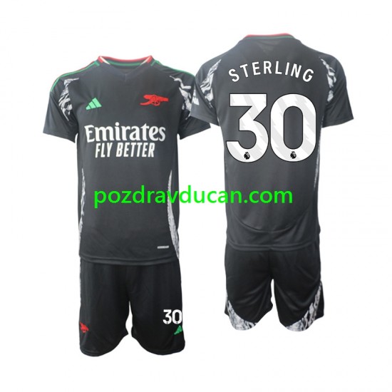 Nogometni Dresovi Arsenal Sterling 30 Dječji Gostujući dres 2024-2025 Kratkih Rukava