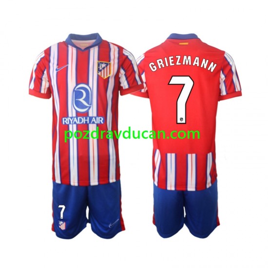 Nogometni Dresovi Atlético Madrid Griezmann 7 Dječji Domaći dres 2024-2025 Kratkih Rukava