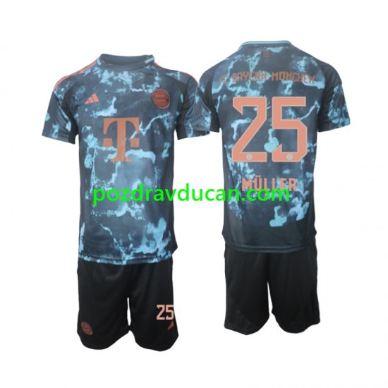 Nogometni Dresovi FC Bayern München Muller 25 Dječji Gostujući dres 2024-2025 Kratkih Rukava