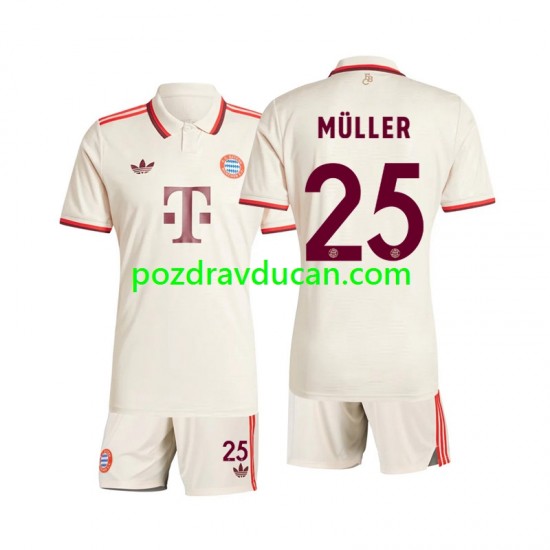 Nogometni Dresovi FC Bayern München Muller 25 Dječji Treći dres 2024-2025 Kratkih Rukava