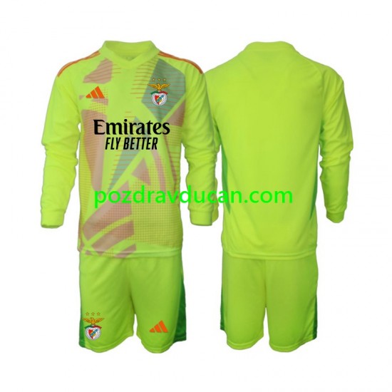 Nogometni Dresovi Benfica Vratar Dječji Domaći dres 2024-2025 Dugi Rukav