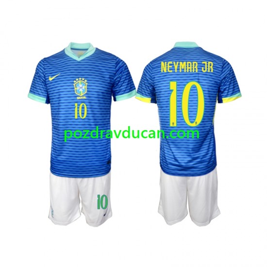 Nogometni Dresovi Brazil Neymar JR 10 Dječji Gostujući dres 2024 Kratkih Rukava