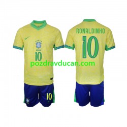 Nogometni Dresovi Brazil Ronaldinho 10 Dječji Domaći dres 2024 Kratkih Rukava