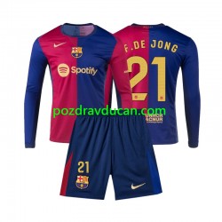 Nogometni Dresovi FC Barcelona Frenkie de Jong 21 Dječji Domaći dres 2024-2025 Dugi Rukav