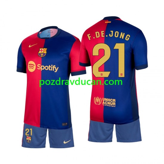 Nogometni Dresovi FC Barcelona Frenkie de Jong 21 Dječji Domaći dres 2024-2025 Kratkih Rukava