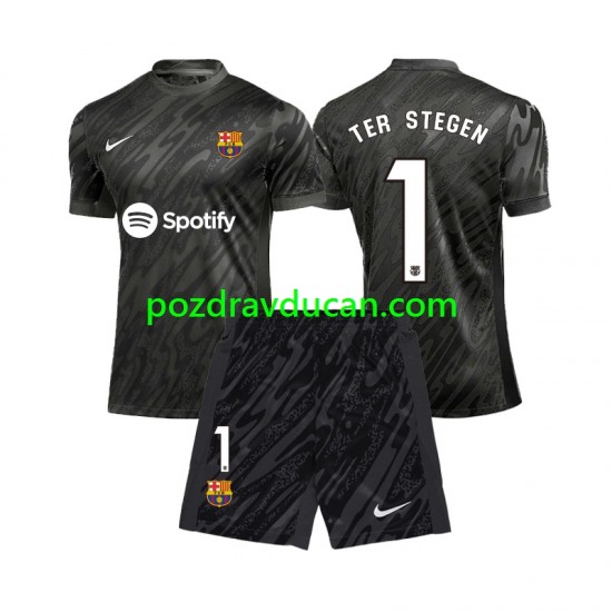 Nogometni Dresovi FC Barcelona Ter Stegen 1 Vratar Dječji Treći dres 2024-2025 Kratkih Rukava