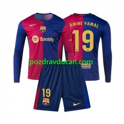Nogometni Dresovi FC Barcelona Lamine Yamal 19 Dječji Domaći dres 2024-2025 Dugi Rukav