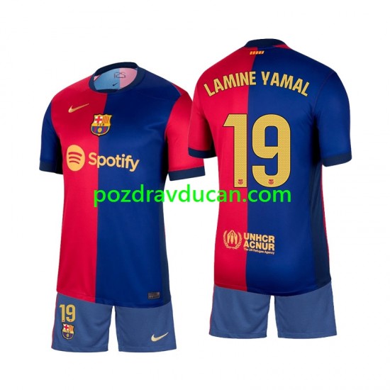 Nogometni Dresovi FC Barcelona Lamine Yamal 19 Dječji Domaći dres 2024-2025 Kratkih Rukava