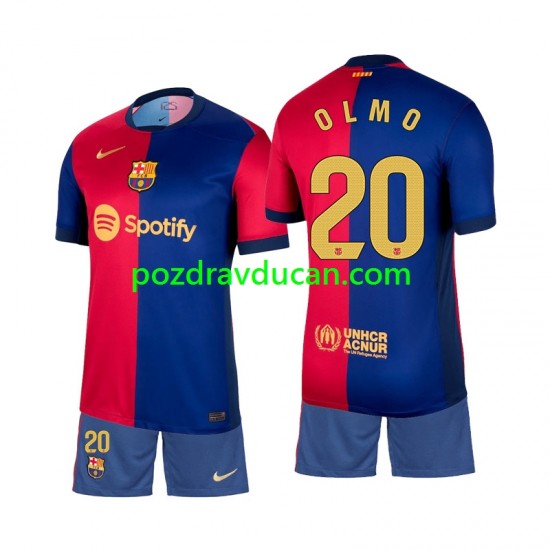 Nogometni Dresovi FC Barcelona Olmo 20 Dječji Domaći dres 2024-2025 Kratkih Rukava