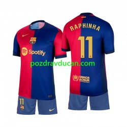 Nogometni Dresovi FC Barcelona Raphinha 11 Dječji Domaći dres 2024-2025 Kratkih Rukava