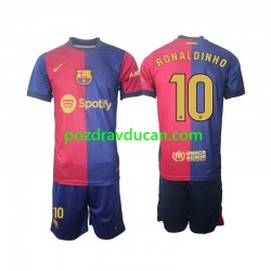 Nogometni Dresovi FC Barcelona Ronaldinho 10 Dječji Domaći dres 2024-2025 Dugi Rukav