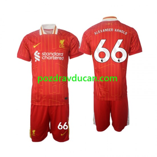 Nogometni Dresovi Liverpool Alexander-Arnold 66 Dječji Domaći dres 2024-2025 Kratkih Rukava