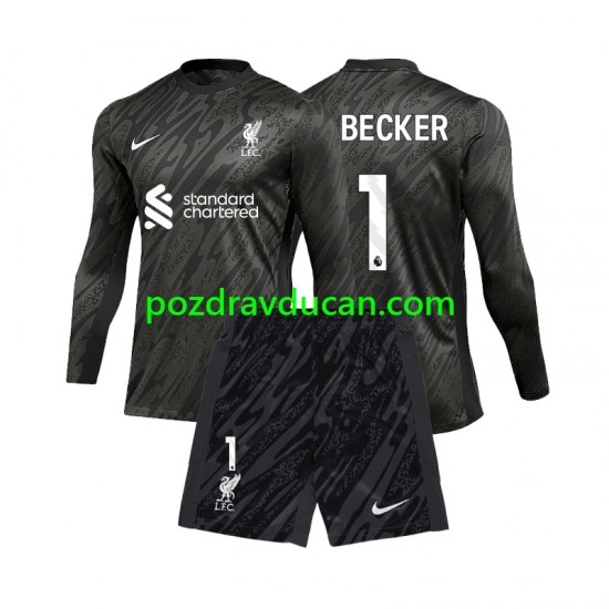 Nogometni Dresovi Liverpool Alisson Becker 1 Vratar Dječji Domaći dres 2024-2025 Dugi Rukav