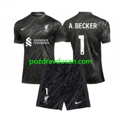 Nogometni Dresovi Liverpool Alisson Becker 1 Vratar Dječji Domaći dres 2024-2025 Kratkih Rukava
