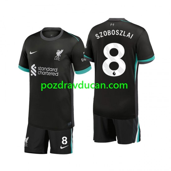 Nogometni Dresovi Liverpool Szoboszlai 8 Dječji Gostujući dres 2024-2025 Kratkih Rukava