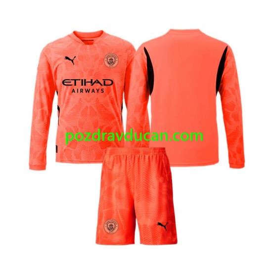 Nogometni Dresovi Manchester City Vratar Dječji Gostujući dres 2024-2025 Dugi Rukav