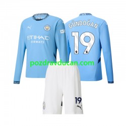 Nogometni Dresovi Manchester City Gundogan 19 Dječji Domaći dres 2024-2025 Dugi Rukav