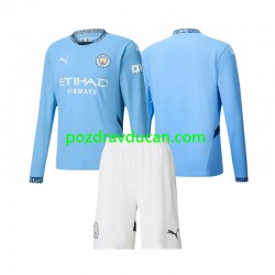 Nogometni Dresovi Manchester City Dječji Domaći dres 2024-2025 Dugi Rukav