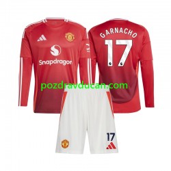 Nogometni Dresovi Manchester United Alejandro Garnacho 17 Dječji Domaći dres 2024-2025 Dugi Rukav