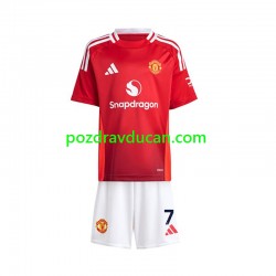 Nogometni Dresovi Manchester United Beckham 7 Dječji Domaći dres 2024-2025 Kratkih Rukava
