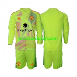 Nogometni Dresovi Manchester United Vratar Dječji Gostujući dres 2024-2025 Dugi Rukav