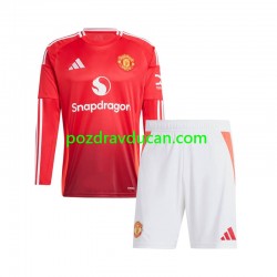Nogometni Dresovi Manchester United Dječji Domaći dres 2024-2025 Dugi Rukav