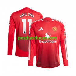 Nogometni Dresovi Manchester United Rasmus Hojlund 11 Muški Domaći dres 2024-2025 Dugi Rukav