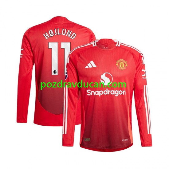 Nogometni Dresovi Manchester United Rasmus Hojlund 11 Muški Domaći dres 2024-2025 Dugi Rukav