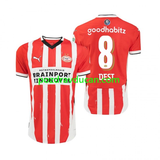 Nogometni Dresovi PSV Eindhoven Sergino Dest 8 Muški Domaći dres 2024-2025 Kratkih Rukava