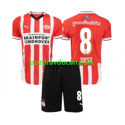 Nogometni Dresovi PSV Eindhoven Sergino Dest 8 Dječji Domaći dres 2024-2025 Kratkih Rukava