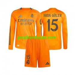 Nogometni Dresovi Real Madrid Arda Guler 15 Dječji Gostujući dres 2024-2025 Dugi Rukav