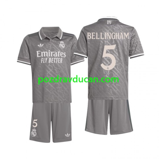 Nogometni Dresovi Real Madrid Bellingham 5 Dječji Treći dres 2024-2025 Kratkih Rukava