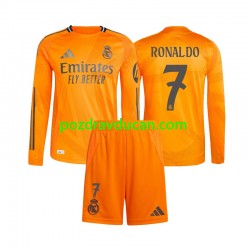 Nogometni Dresovi Real Madrid Cristiano Ronaldo 7 Dječji Gostujući dres 2024-2025 Dugi Rukav
