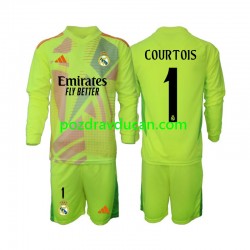 Nogometni Dresovi Real Madrid COURTOIS 1 Vratar Dječji Četvrti dres 2024-2025 Dugi Rukav