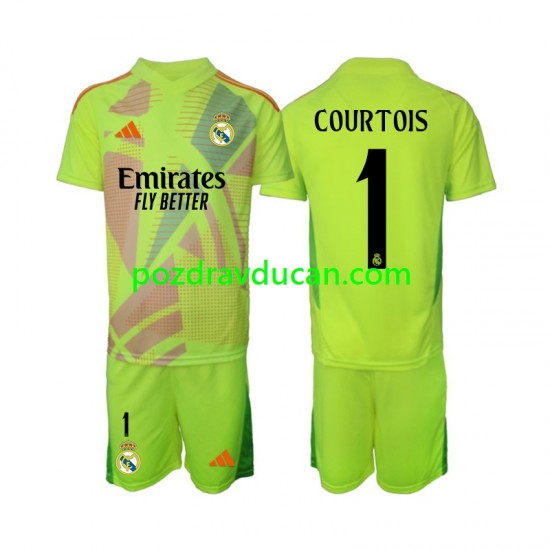 Nogometni Dresovi Real Madrid COURTOIS 1 Vratar Dječji Četvrti dres 2024-2025 Kratkih Rukava