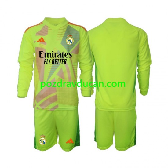 Nogometni Dresovi Real Madrid Vratar Dječji Četvrti dres 2024-2025 Dugi Rukav